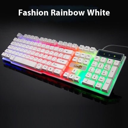 Glowing USB Keyboard - ElectronicxPowerWhite