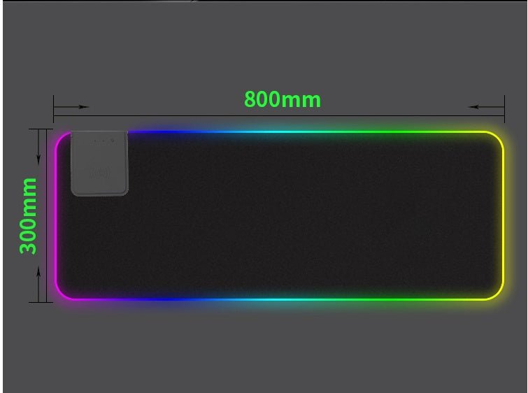 RGB glowing Gaming mouse pad - ElectronicxPowerWireless black800X300mm