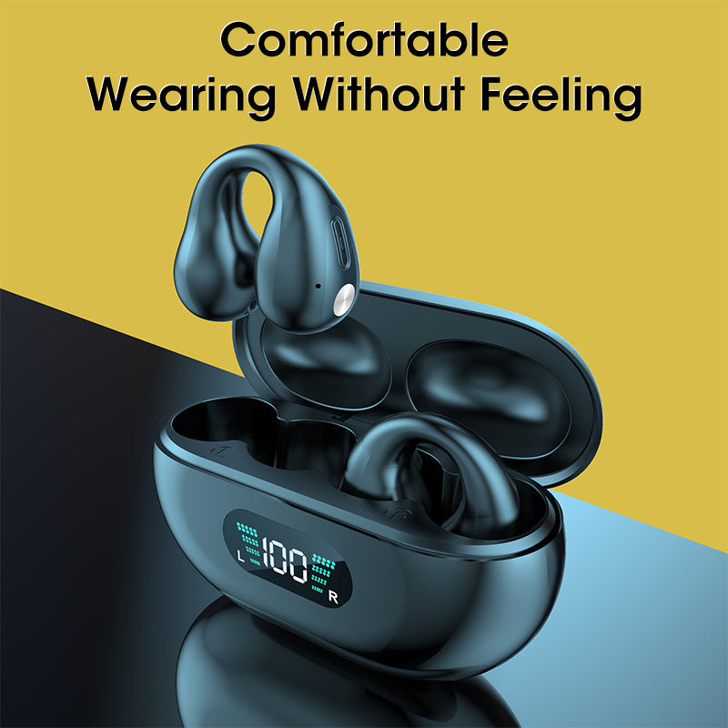Bone Conduction Headphones - Earbuds Ear Clip Bluetooth - Touch Wireless Earphone In-Ear Bass  Sports Headset - ElectronicxPower