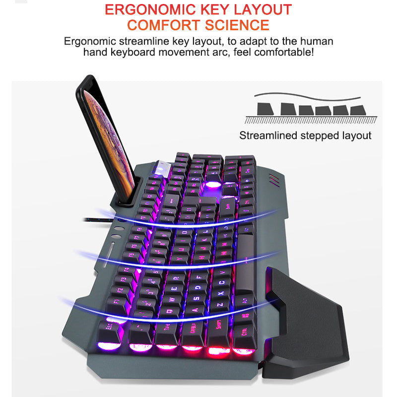 Ergonomic RGB Keyboard - ElectronicxPower