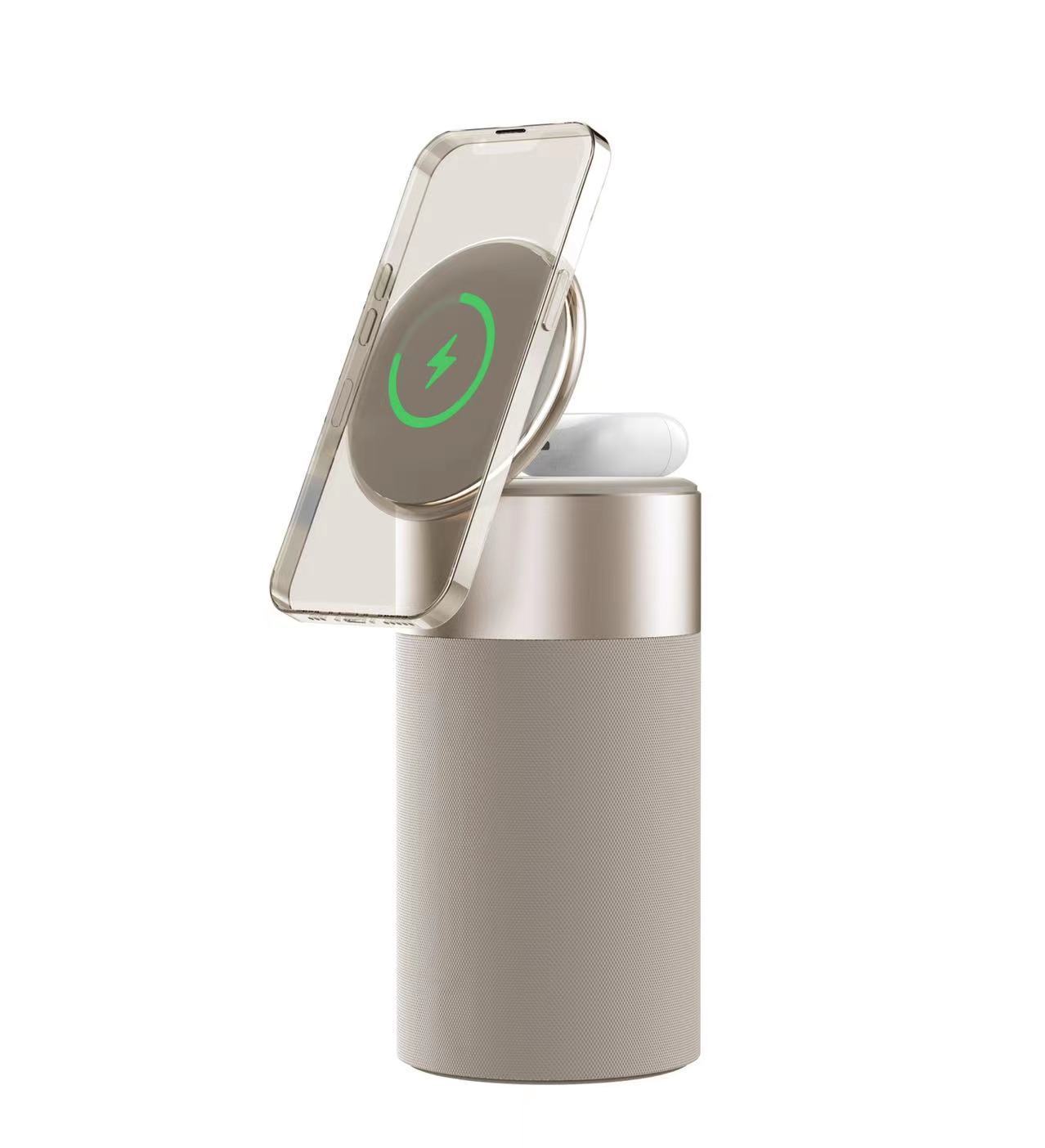 3 - in - 1 Wireless Charger – Speaker Blutooth – Light - ElectronicxPowerGold