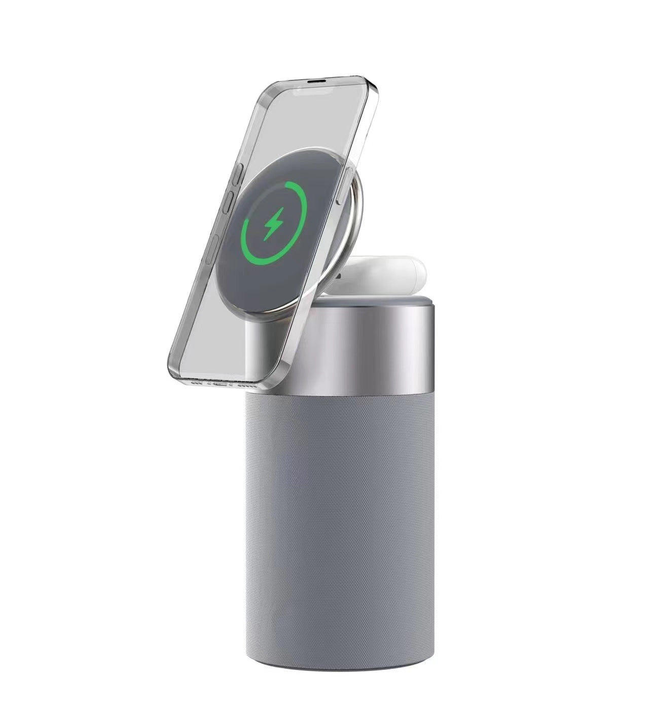 3 - in - 1 Wireless Charger – Speaker Blutooth – Light - ElectronicxPowerGrey