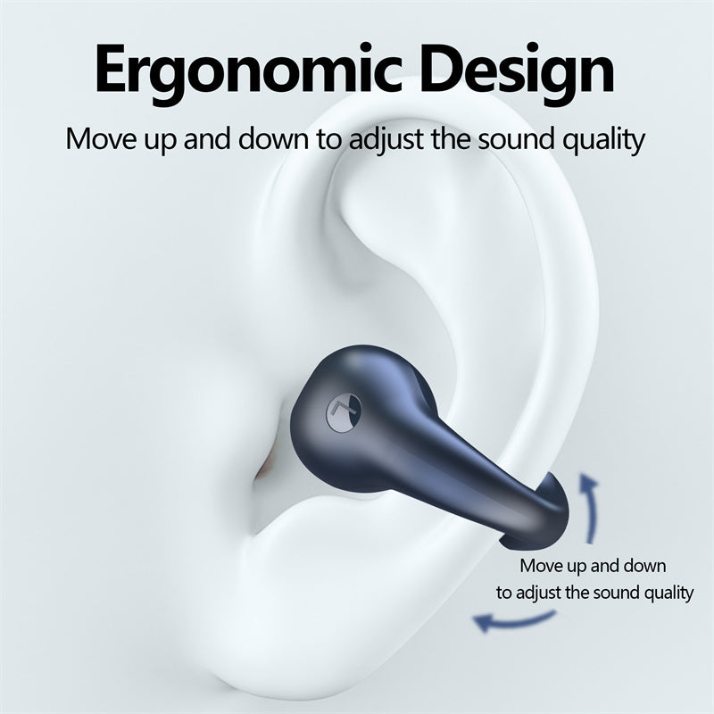 Bone Conduction Headphones - Earbuds Ear Clip Bluetooth - Touch Wireless Earphone In-Ear Bass  Sports Headset - ElectronicxPower