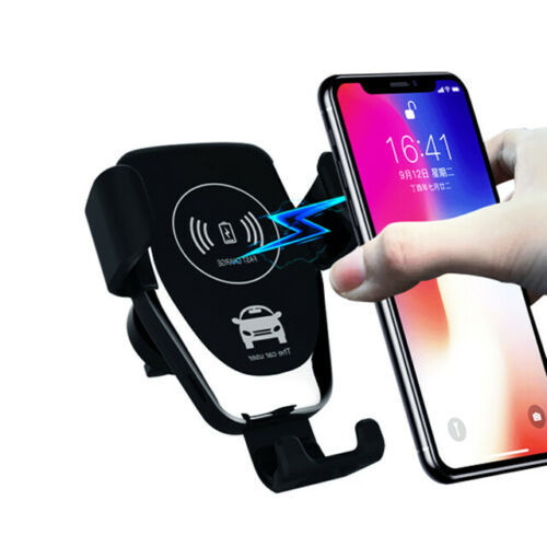 Wireless Fast Car Charger Mount Holder Stand Automatic Clamping Charging - ElectronicxPower