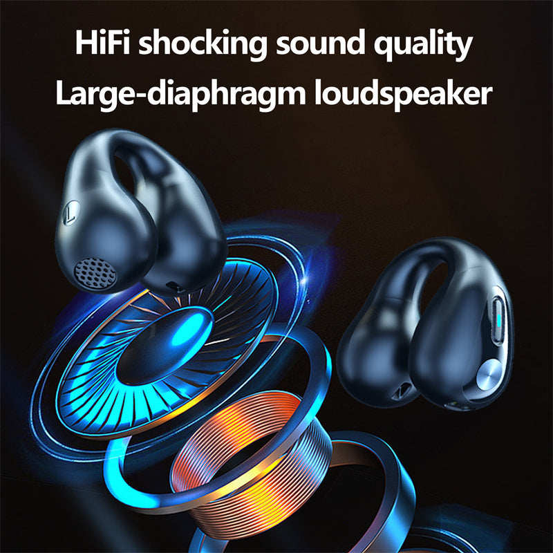 Bone Conduction Headphones - Earbuds Ear Clip Bluetooth - Touch Wireless Earphone In-Ear Bass  Sports Headset - ElectronicxPower
