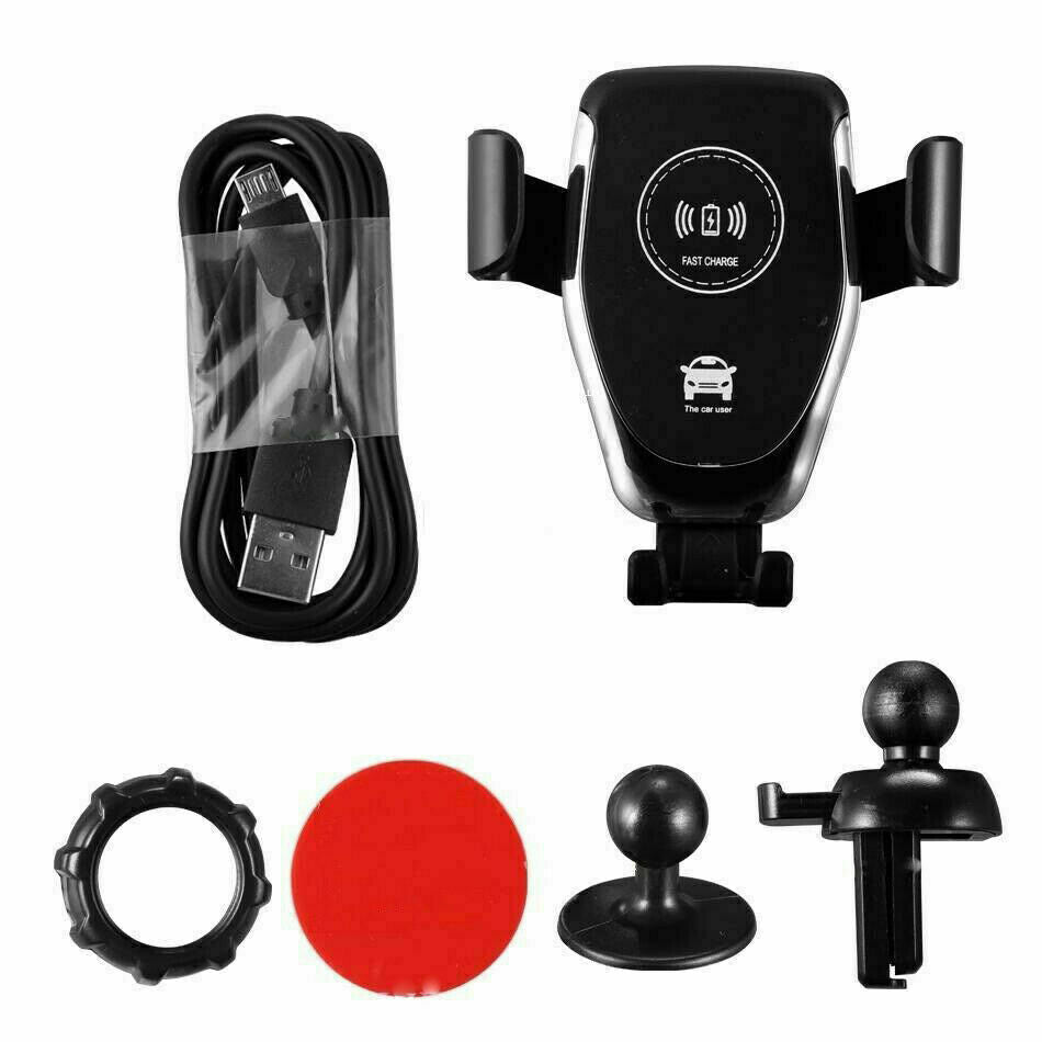 Wireless Fast Car Charger Mount Holder Stand Automatic Clamping Charging - ElectronicxPower