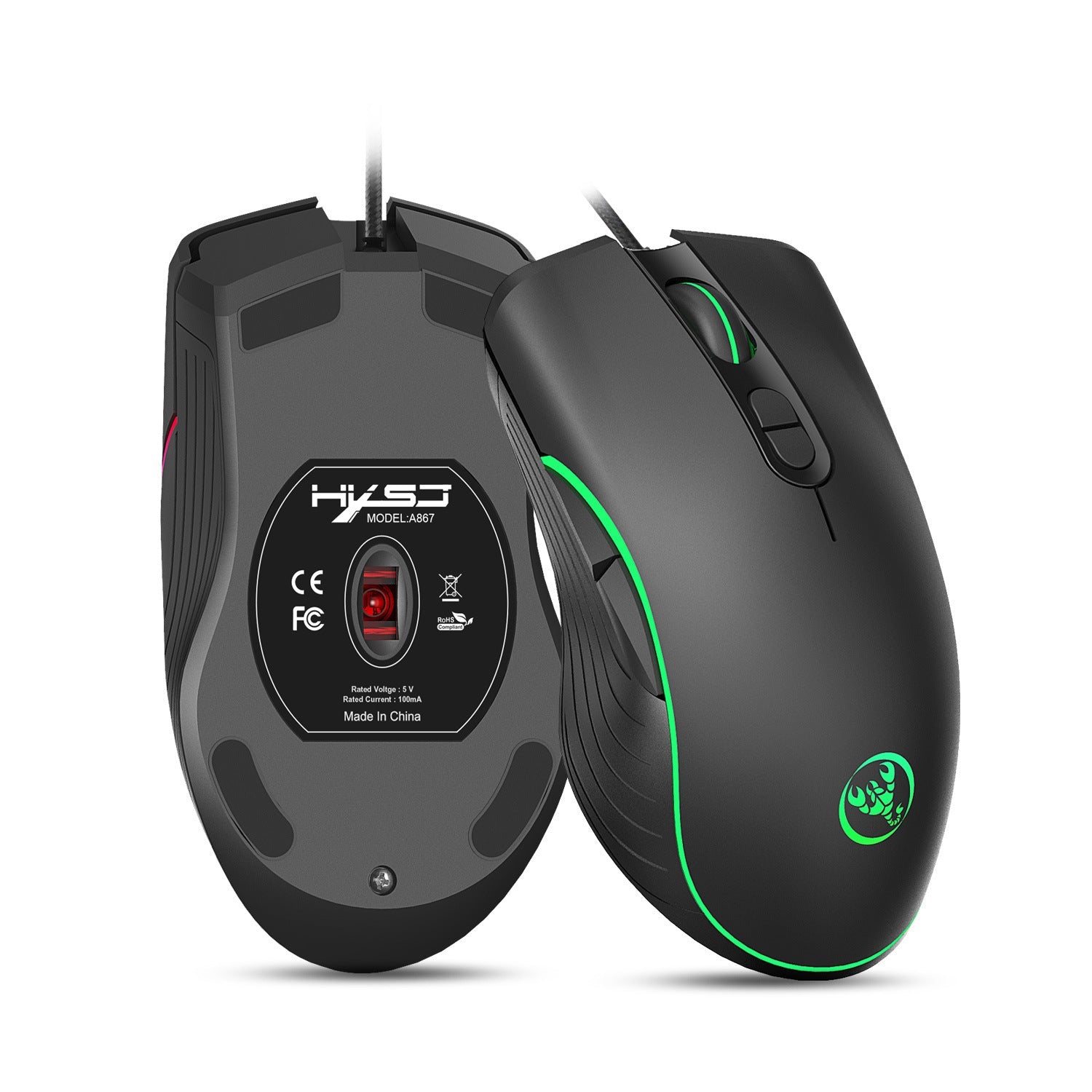 Glowing Wired Mouse - ElectronicxPowerA867RGB gaming mou