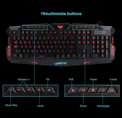 Tricolor Gaming Keyboard - ElectronicxPowerKeyboard + mouse