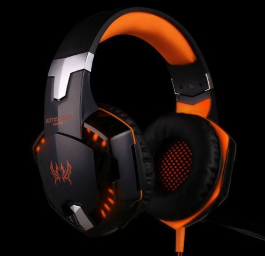 Wired Gaming Headset - ElectronicxPowerBlack orange