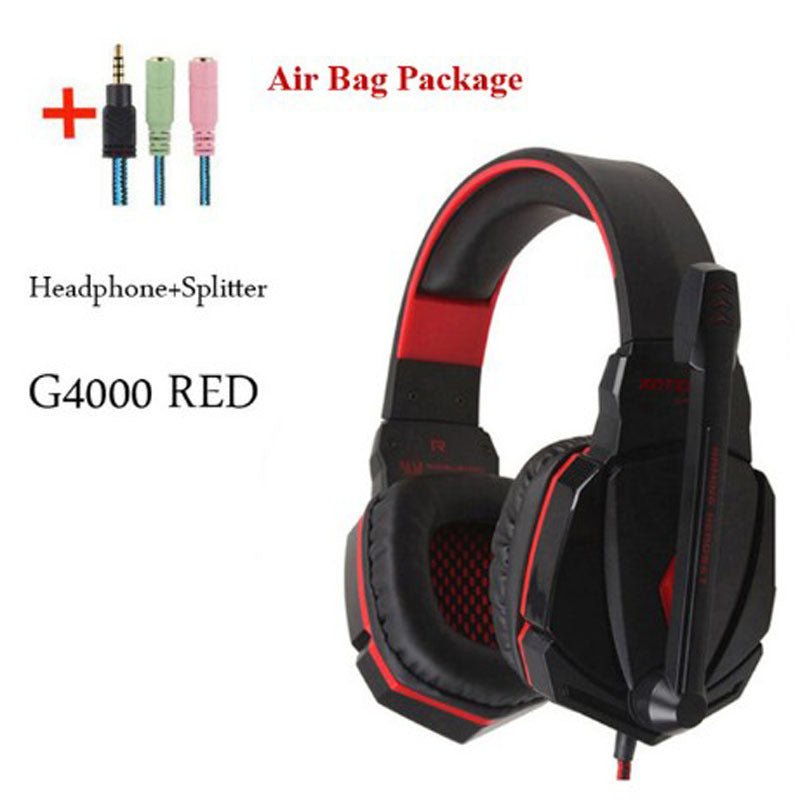 Wired Gaming Headset - ElectronicxPowerBlack red G4000