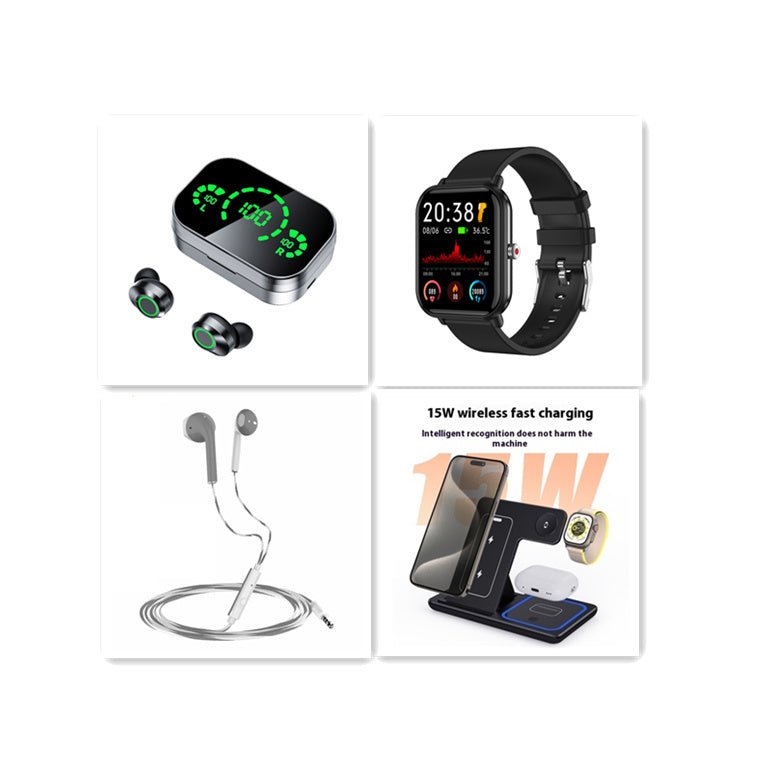 Wireless Bluetooth Earbuds – LED Display & Deep Bass - ElectronicxPowerSet1usb